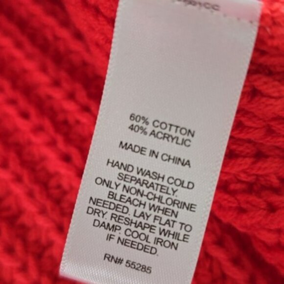 Express Women's Sweater Size Medium Vibrant Pink Long Sleeves Tight Knit Fall - Picture 8 of 13